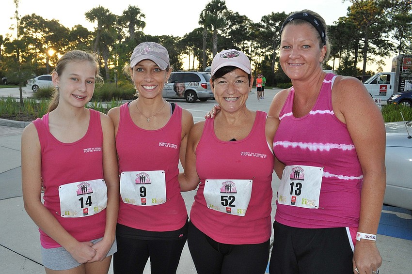 Harley Kovalick, with her mother, Michelle, came out with Jackie Mori and Becky Barnett.