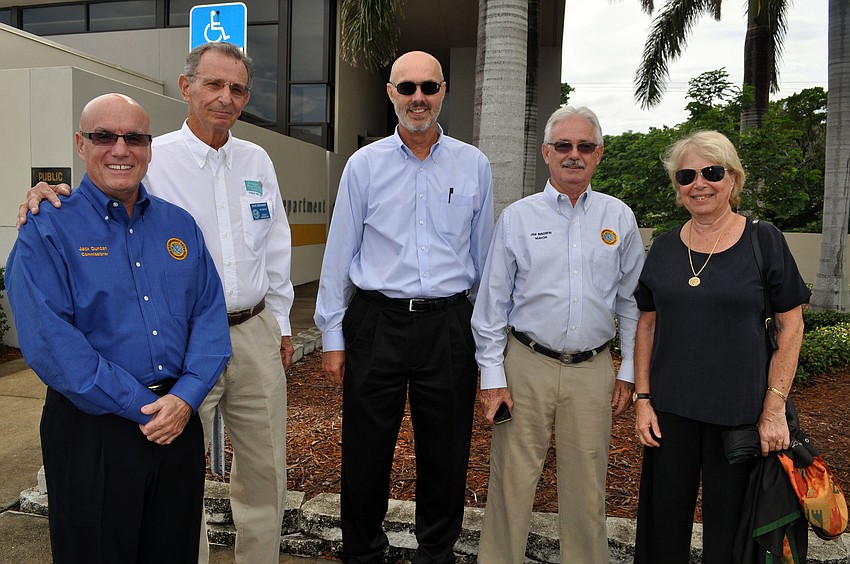 Commissioner Jack Duncan, Vice-Mayor David Brenner, Town Manager David Bullock, Mayor Jim Brown and Commissioner Patricia Zunz
