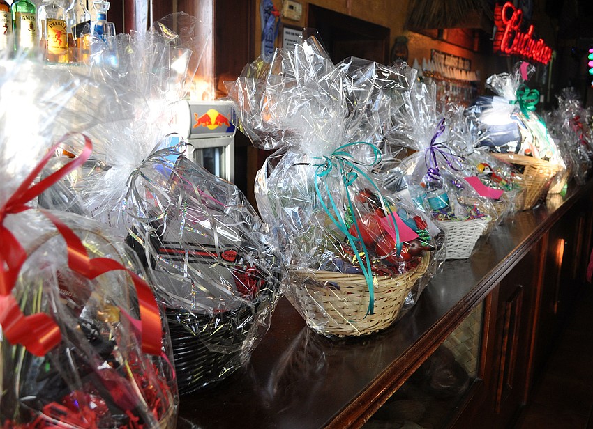 There were a variety of baskets that were part of the auction.