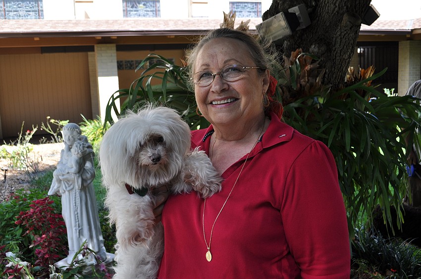 Becki Dillon with her 15-year-old dog, Missy