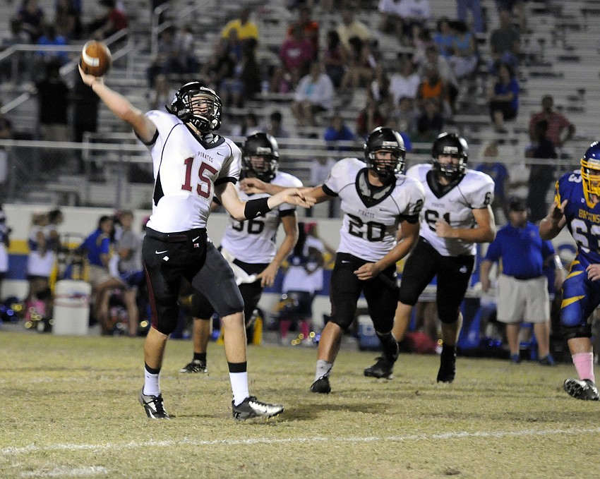 Quarterback Dusty Peebles completed three passes for 45 yards.