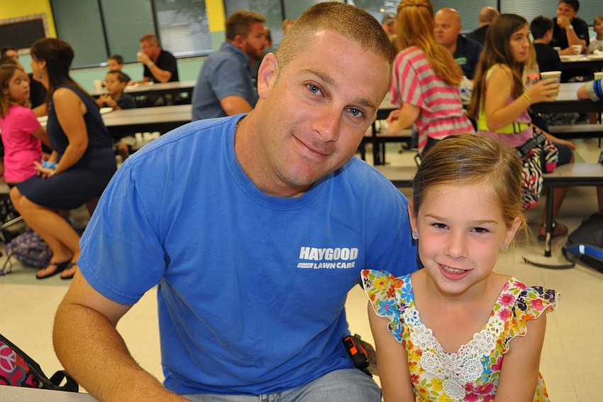 Rob and Macee Haygood enjoyed their second Donuts with Dads event.