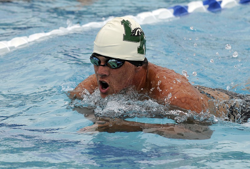 Cameron Roy swam the 200 IM and the 100 freestyle for Lakewood Ranch.