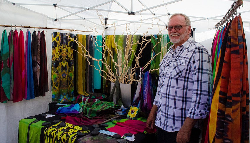 Vandermast came across the concept of digital fabric design when he clicked the wrong button in his photo-editing program. His sister suggested he print the interesting photo manipulation onto scarves.