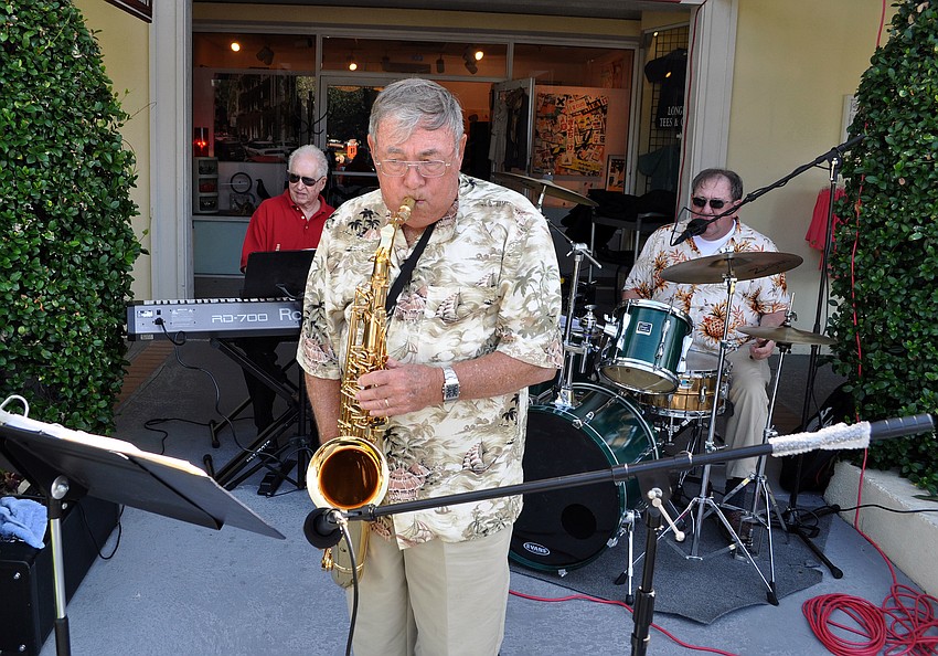 Tom Barrett, Doug White and Don Foster of Tom Barrett Sophisticated Jazz performed Sunday, Oct. 28, during the Fall Festival at the Centre Shops.
