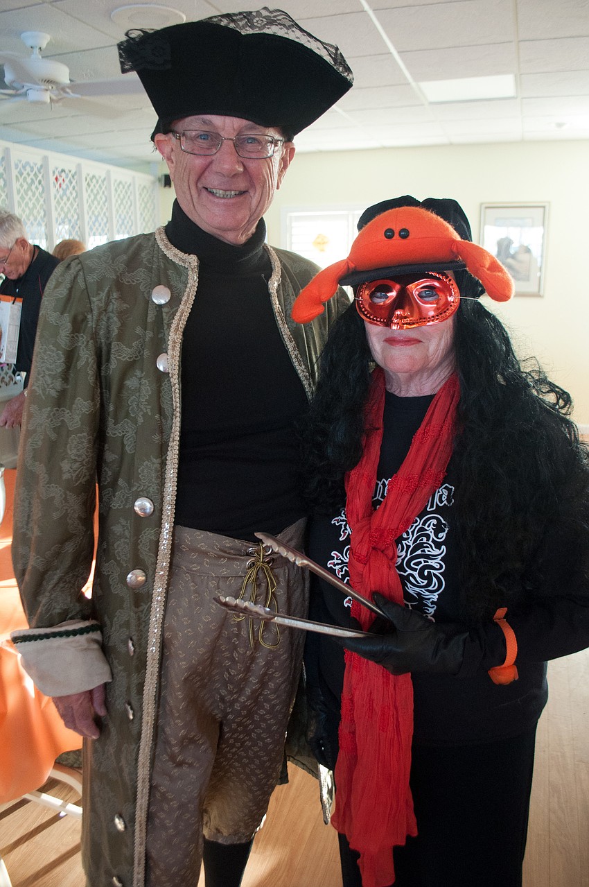 Beryy Napiecek dressed as a prince and Sue Reese was a crab.