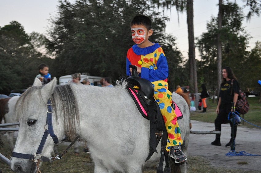 Kenneth Le rode a horse on Halloween night. Le said the horse didnâ€™t scare him.