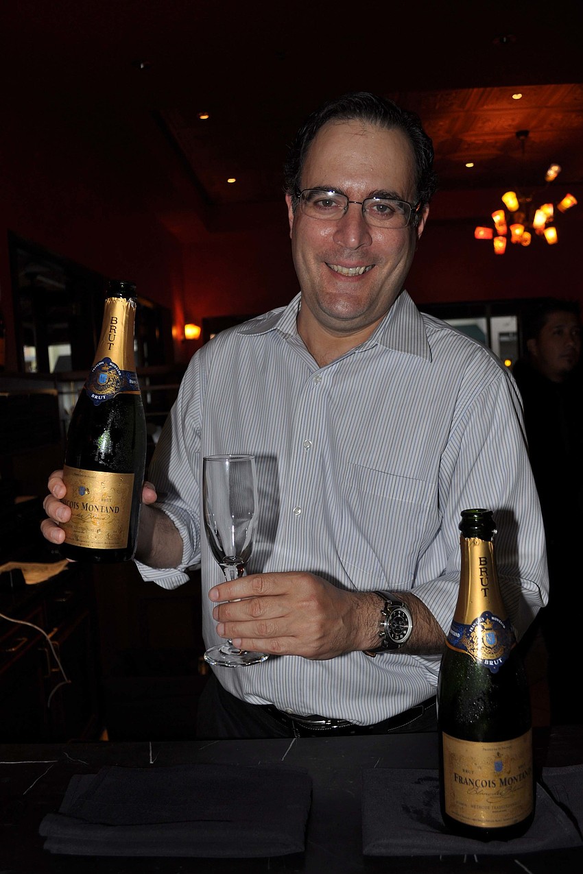 Michael Green greeted guests with champagne.