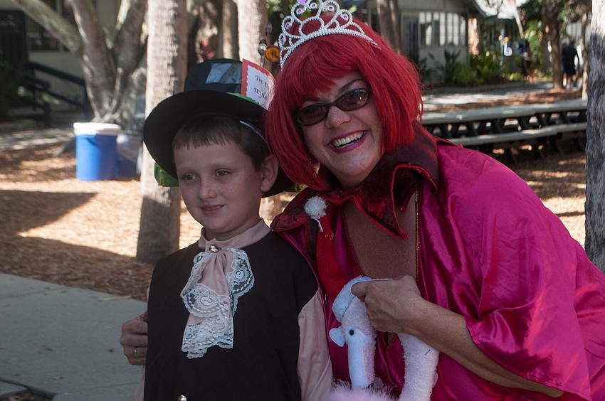Lisa Pierce was the Queen of Hearts and her son 3rd grader Jack Warner dressed as the Mad Hatter.