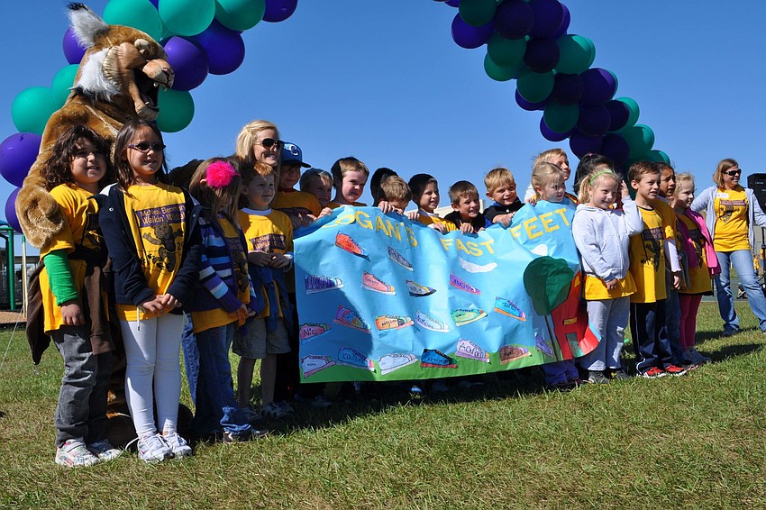 Jodi Logan's class was eager to start walking.