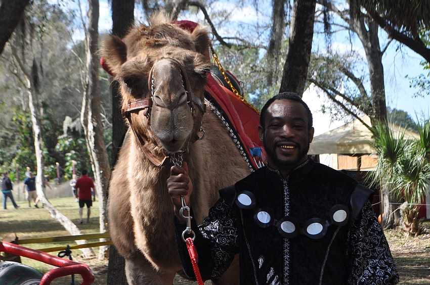 Jeremy Webb and 13 â€“ year old camel Joshua