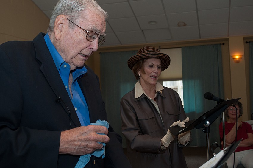 Jim Stewart and Meliss Kenworthy Swenson perform for the crowd.
