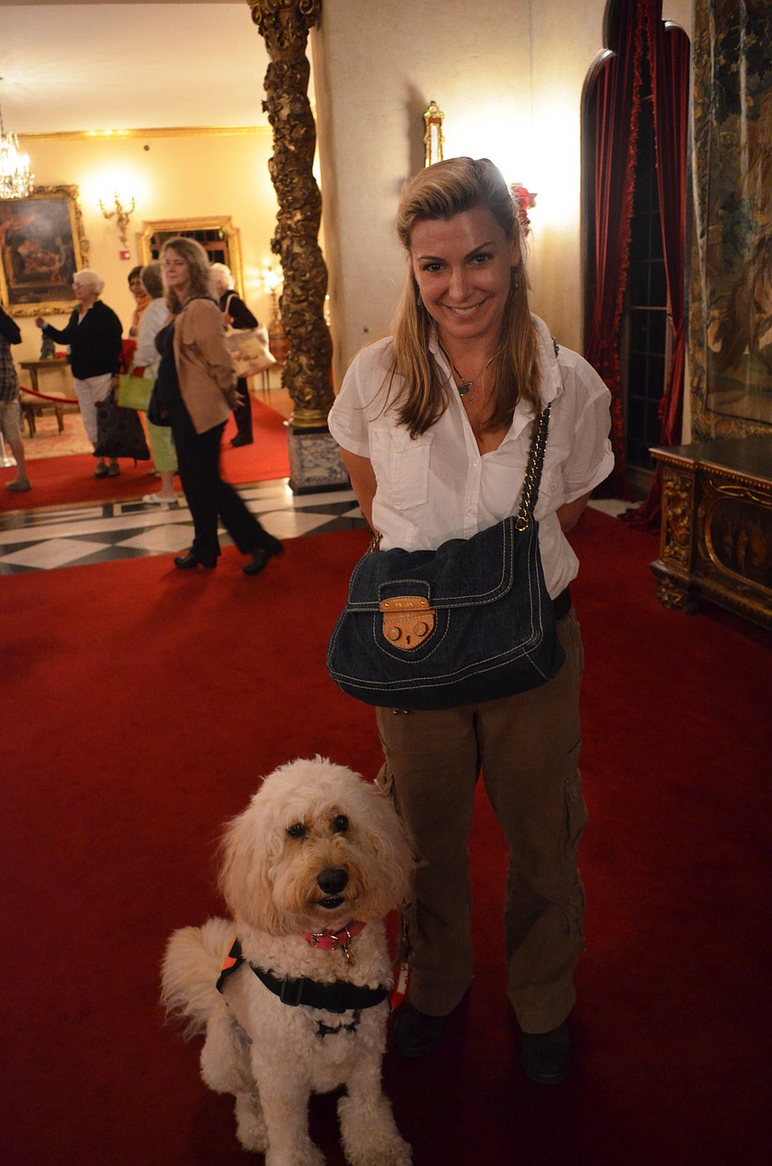 Shira Kirsner came to the mansion with her 9 â€“year-old golden doodle Willow.