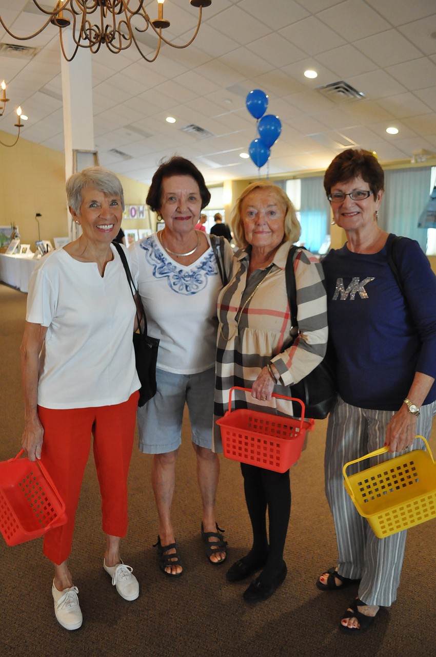 Shar Streib, Millie Truscott, Joanna Chamberlain and Karen Saar get ready to shop at the fair.