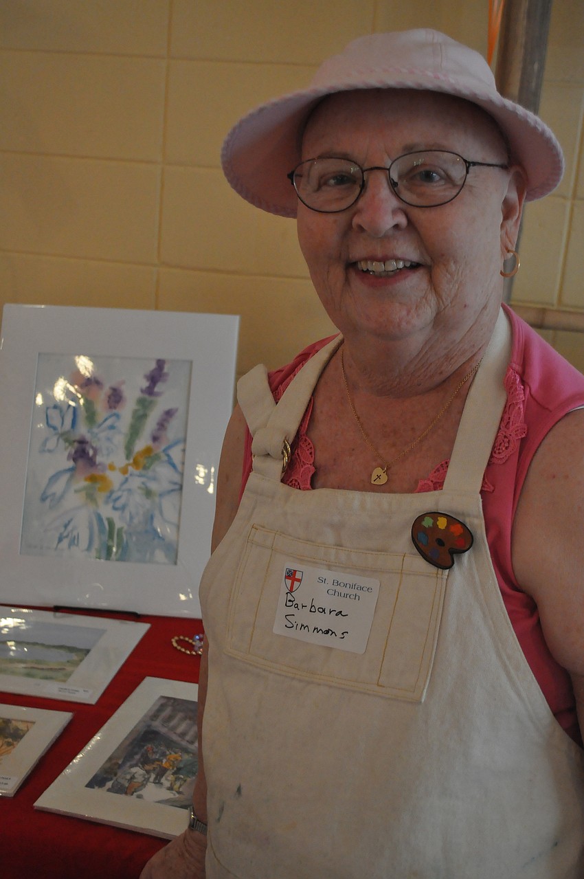 Barbara Simmon of the watercolor club sold some of her paintings.