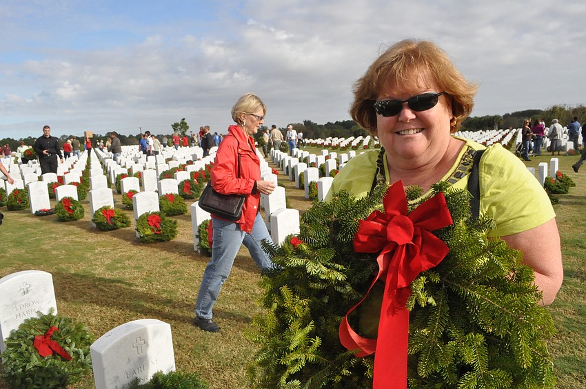 Cindy Eigenmann came to lay wreaths on her fatherâ€™s and auntâ€™s graves.