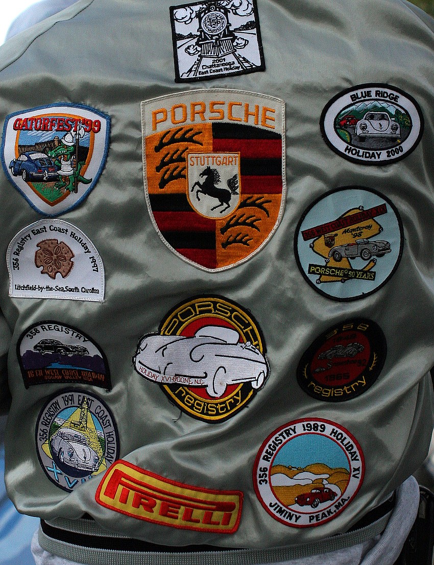 The back of Joseph De Naisâ€™ jacket was covered in a wide variety of Porsche patches.
