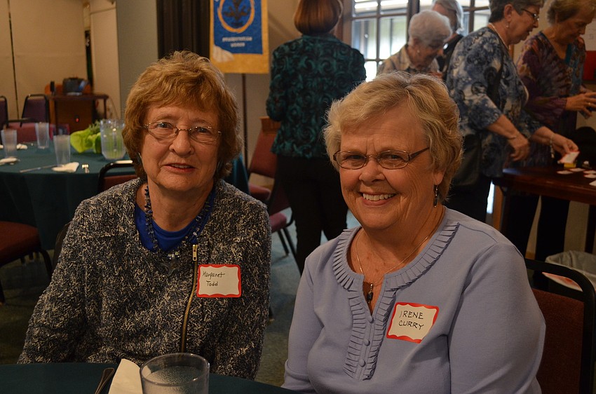 Margaret Todd and Irene Curry are old friends from Indiana and members of the Siesta Key Presbyterian Womenâ€™s group.