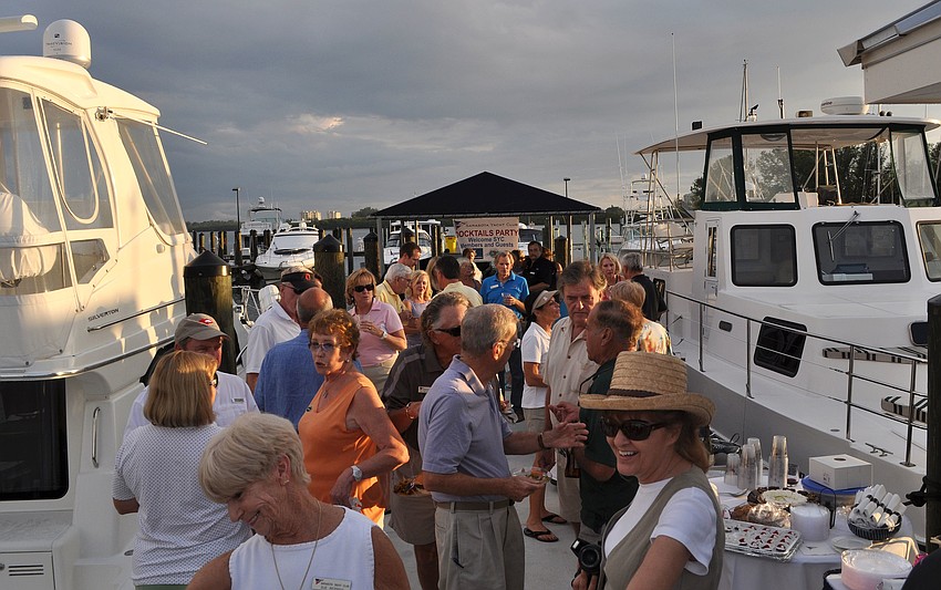 Slipholders at the Sarasota Yacht Club were treated to a party on the dock Saturday, Sept. 22. The slipholders were thanked by the club with a party for preparing their boats for Tropical Storm Isaac.