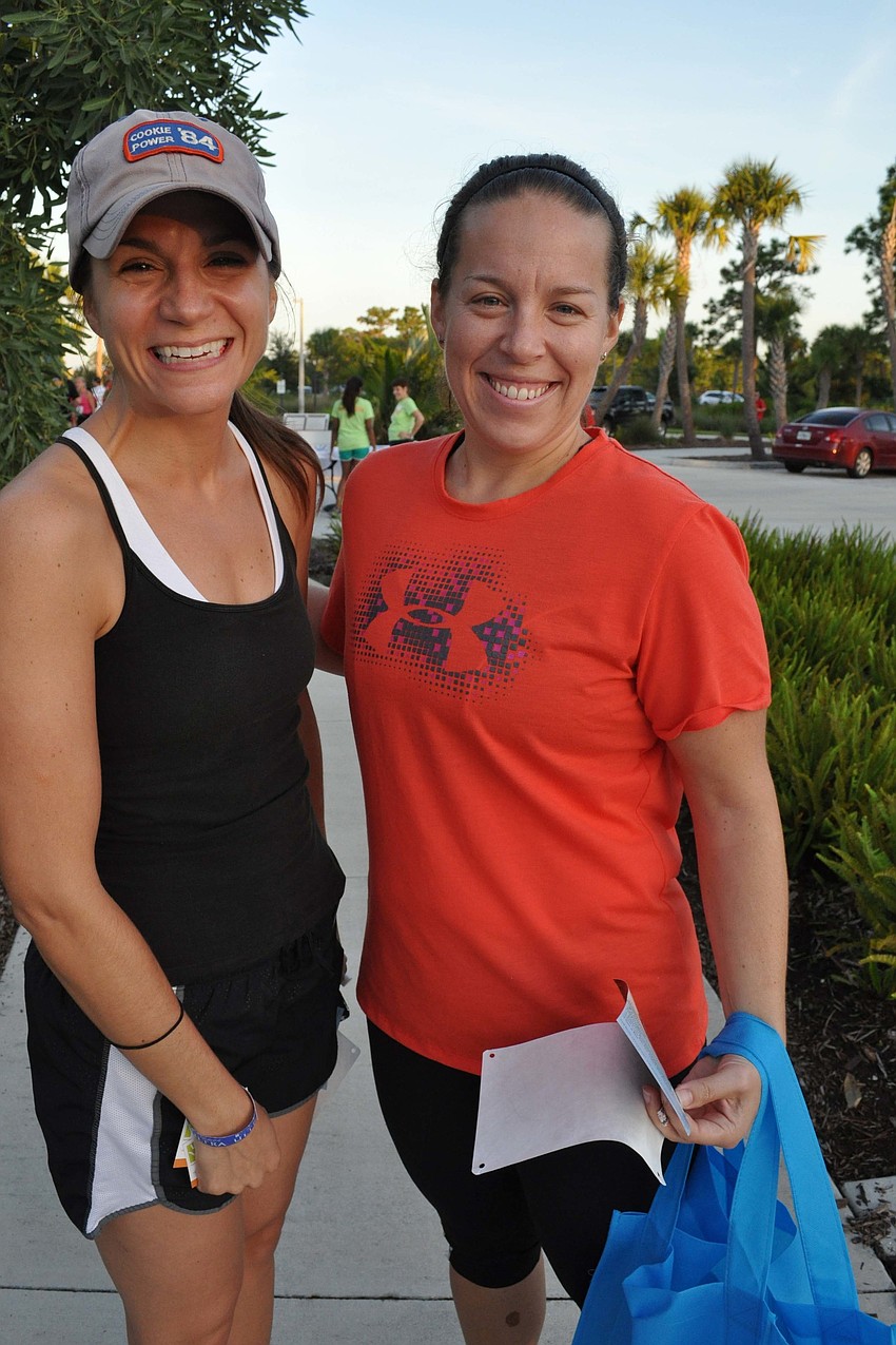 Kate Sessions and Danielle Gietz were eager to start running.