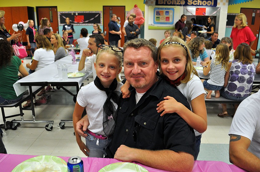 Dave Buck with his daughters, Sydney and Rachel