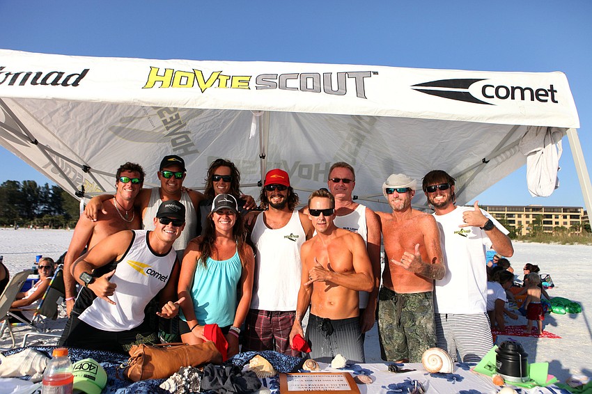 Many of the Siesta Key lifeguards came out to support Brad Ward and Robert Martini, Saturday, Oct. 13.