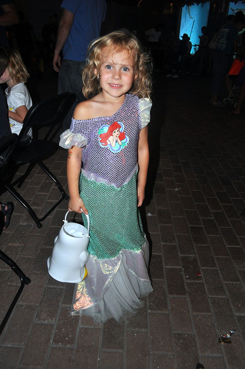 Caitlyn Cooke, 5, dressed up as Ariel.