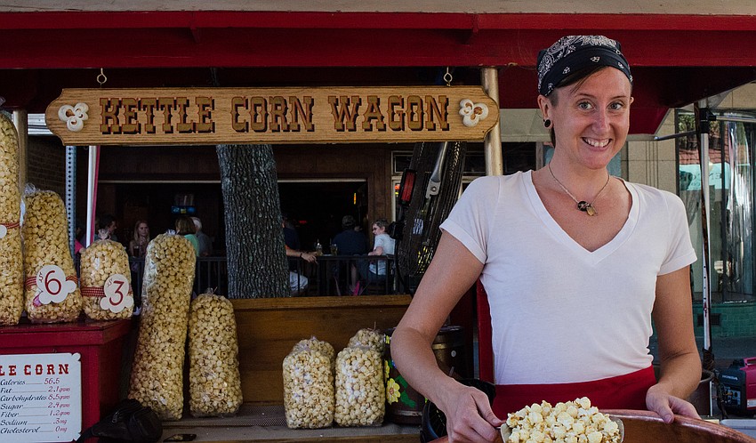 Brooke Bolte sold handmade fresh kettle corn at the Craft Festival.