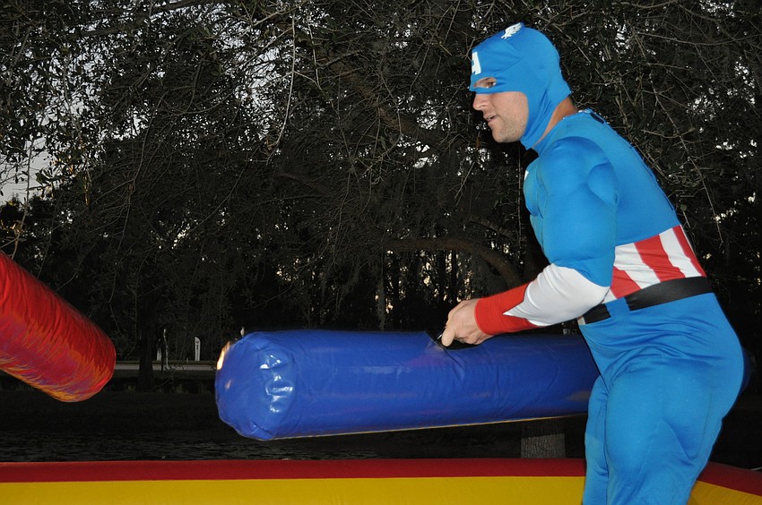 Andrew Stillman used his Captain America might to battle foes.