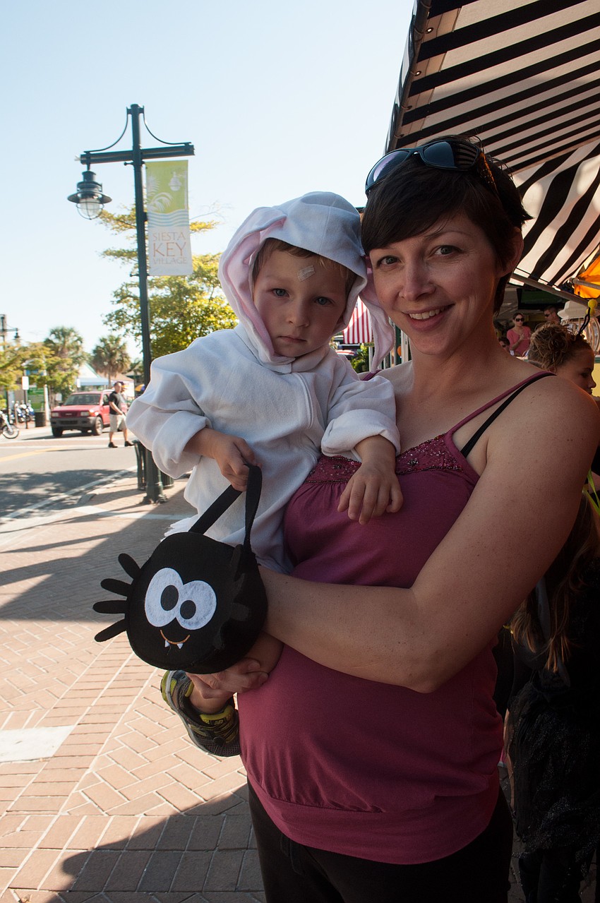 Kris Dursch holds her son Owen.