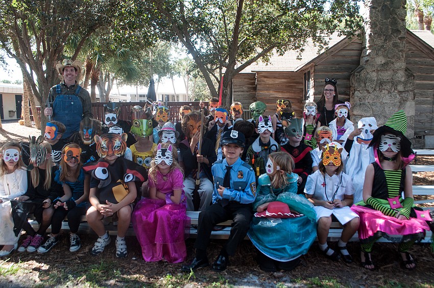 Second grade teacher Sean McDonald was old farmer McDonald and the students wore animal masks.