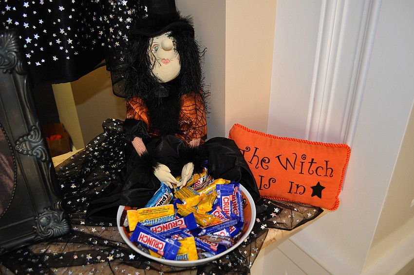 A bowl of candy was at the front entrance to Bird Key Yacht Club.