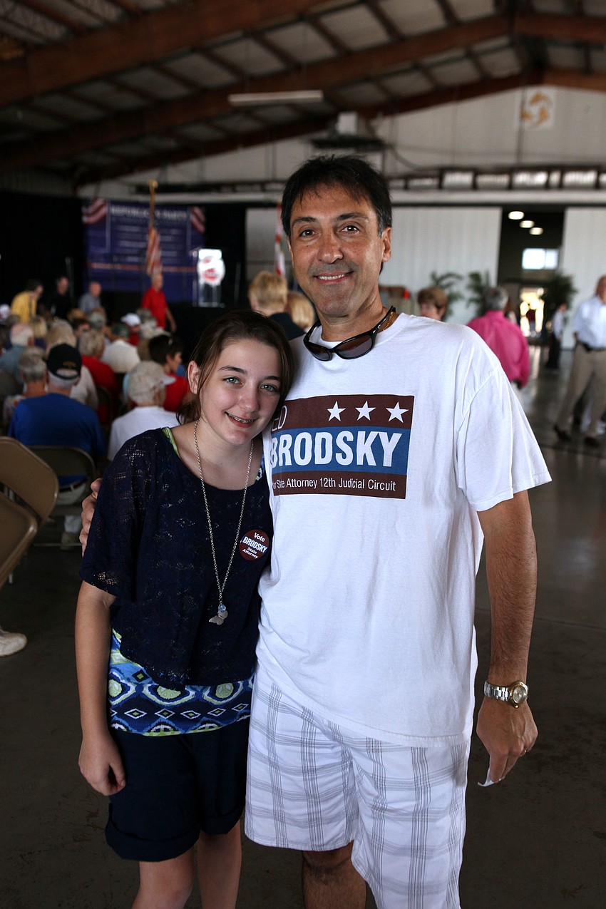 Alexa Brodsky, 11, with her dad Ed Brodsky