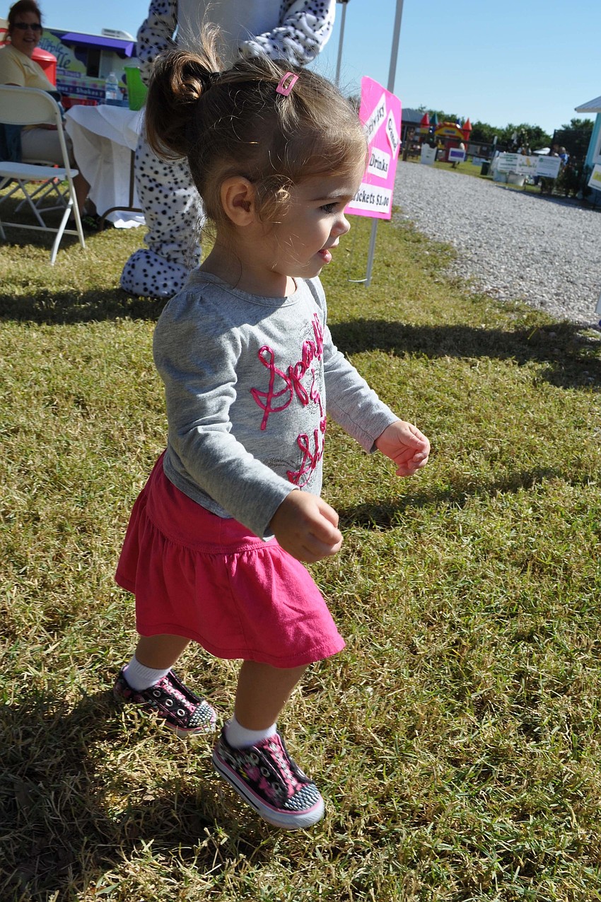 Mia Wolcott showed off her love of dancing.