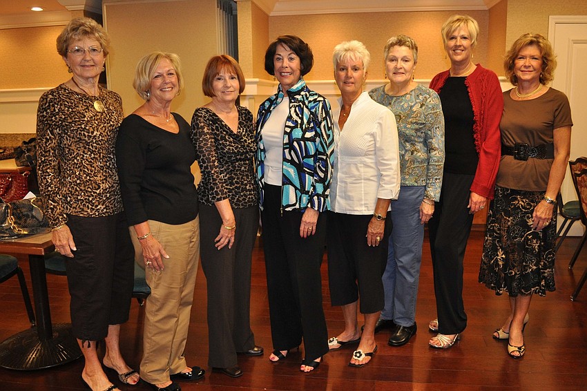 Pictured are the events models: Deanna Inman, Susie Wolff, Kristine Erickson, Jane Haney, Nanci Nagy, Sara Bechtold, June Bretzius and Kristy Kaufman.