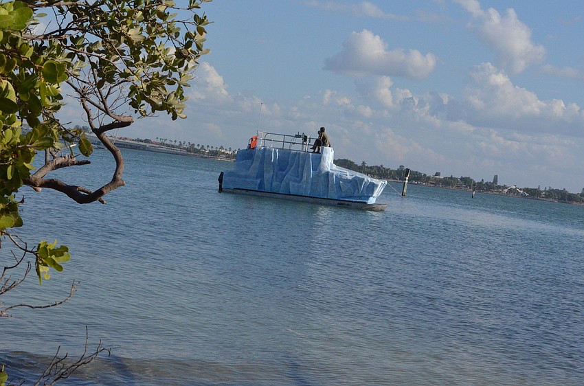 Richard Herzog, a sculpting professor at New College of Florida presented Sarasotaâ€™s first â€œiceberg.â€