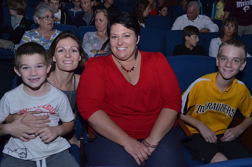 Clay and Jen Mocherman sit with Jen Barclay and Wesley Coleman in the dome.
