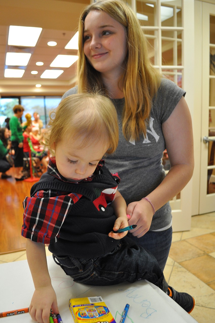 Sierra Stephenson helped watch her cousin, Benjamin Stephenson.