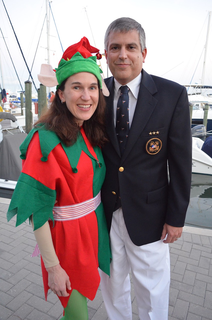 Courtney stands with her husband Commodore Lee Goodman