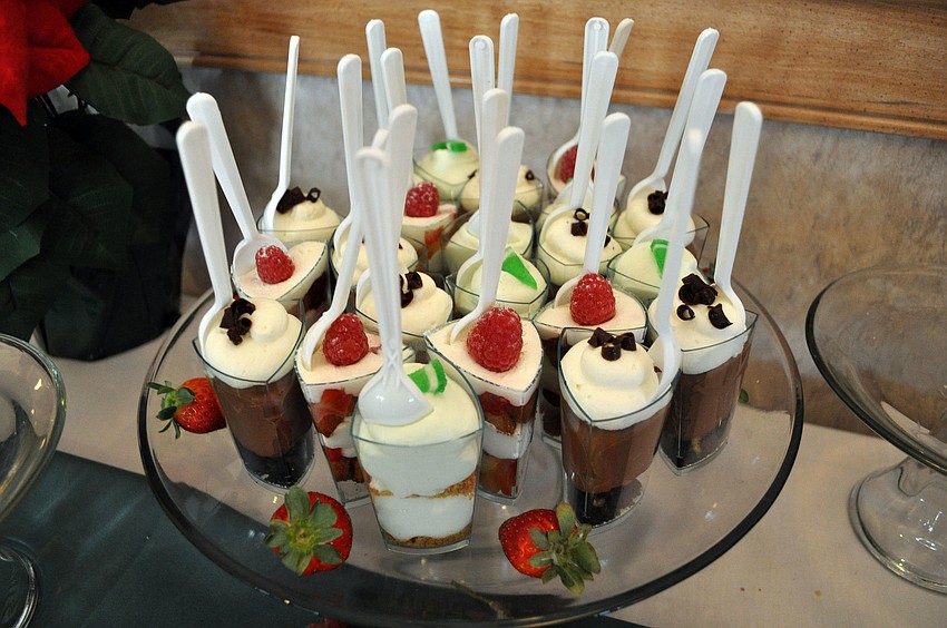 Festive holiday desserts were part of the luncheon that was catered by Mortonâ€™s.