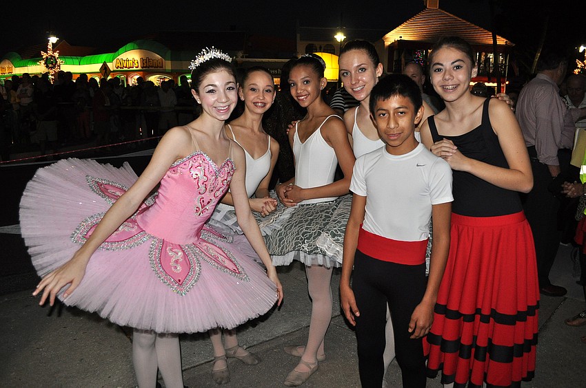 Allie Burman, 15, Cecilia Hitchcock, 13, Topaz von Wood, 14, Natassja Ebert, 16, Carlos de Quesada, 13, and Kiana Dodson, 13, of the Sarasota Cuban Ballet School.