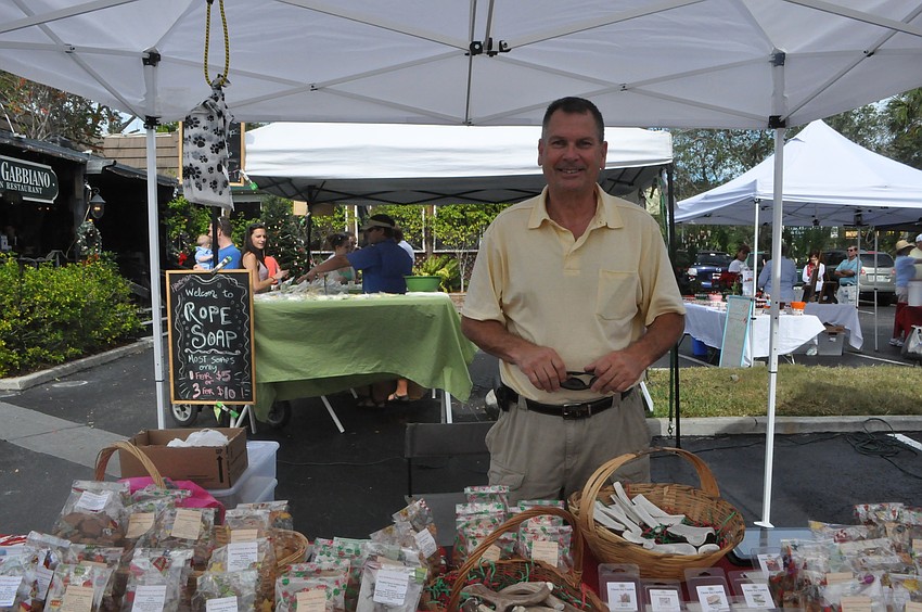 Ron Bognar sells organic dog treats.