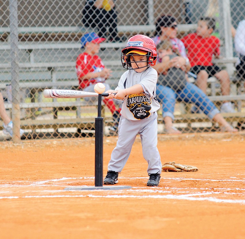 Three-year-old Carter Okuhara was among hundreds of Little Leaguers who celebrated Lakewood Ranch Little League's Opening Day Feb. 18. Published Feb. 23, 2012.