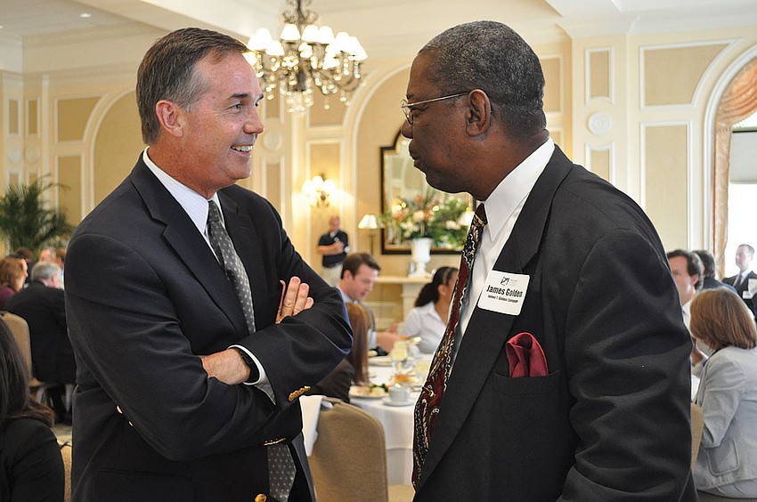 Floridaâ€™s Chief Financial Officer Jeff Atwater talks with James Golden before Atwaterâ€™s presentation Aug. 24, at the Lakewood Ranch Golf & Country Club. Published Aug. 30, 2012.