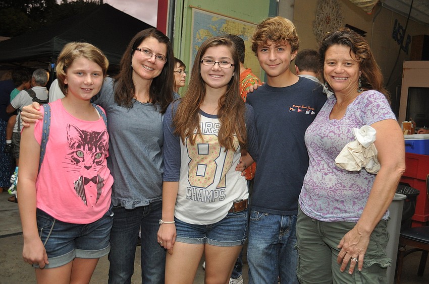 Chloe Walton, Kim Walton, Elly Walton, Trevor Stone and Teresa Stone