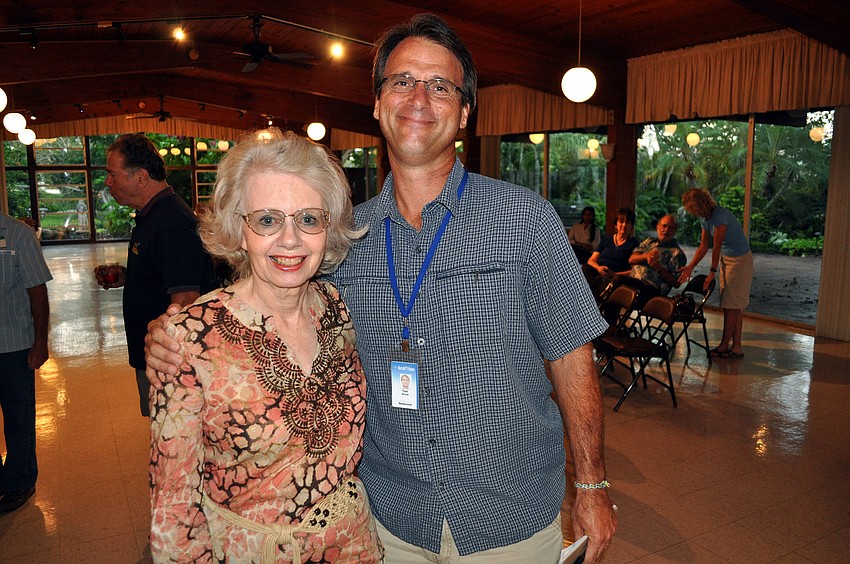 Manatee-Sarasota Sierra Group Chair Linda Jones with guest speaker Tom Becnel