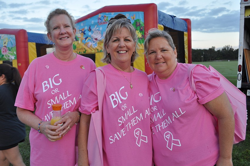 Ellie Miles, Marcia McDonald and Pam Hendrickson walked with the Saramana Eagles group.