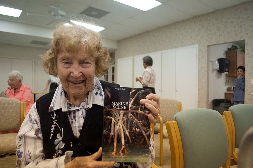 Virginia Sanders drew illustrations for Marine Science, a book that is sold at the Mote Aquarium gift shop.