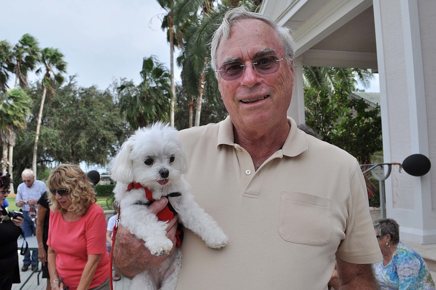 John Moore brought Bella, dressed as a lady bug.