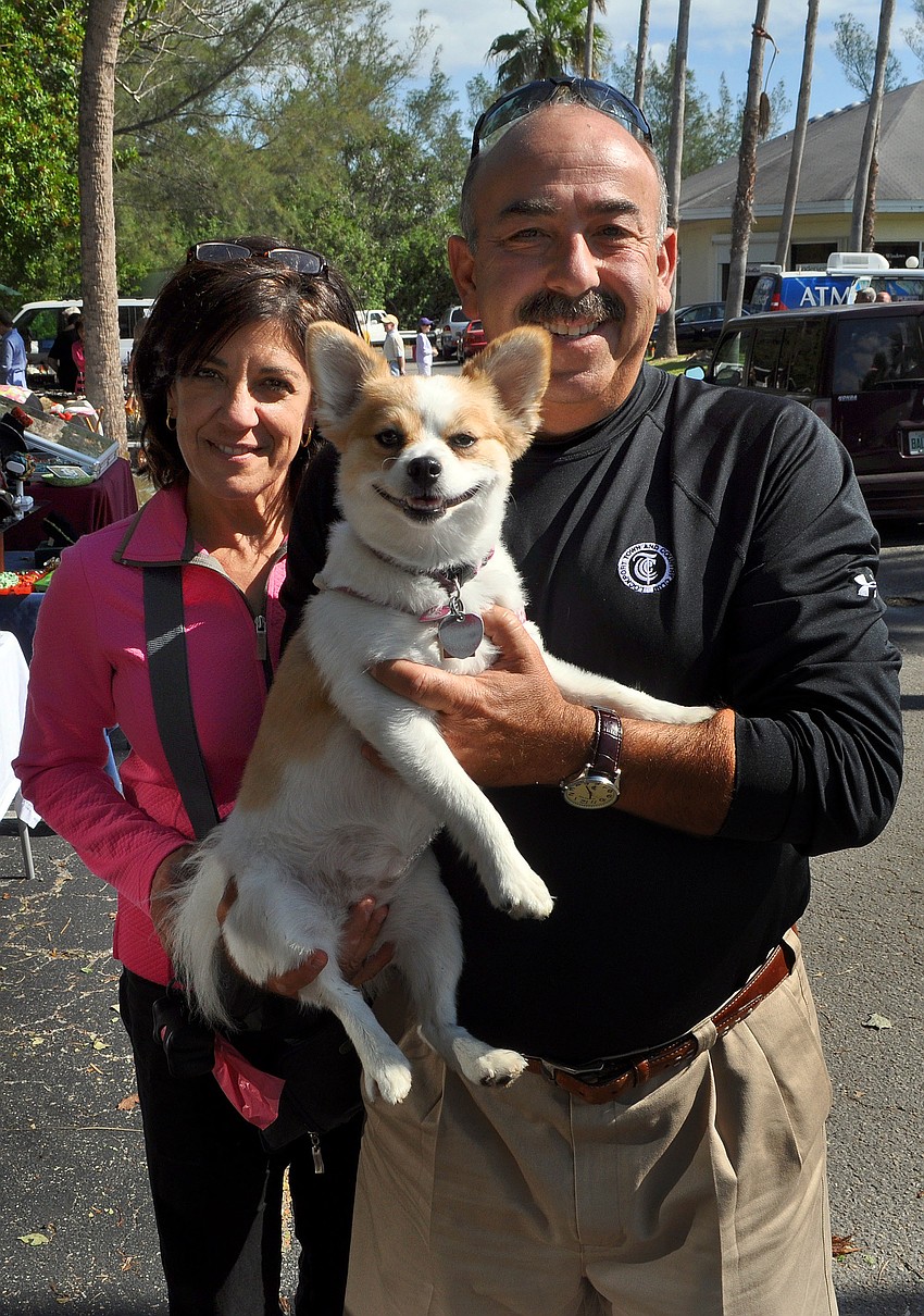 Mary and Sam Carabba with their dog Gigi, 2.